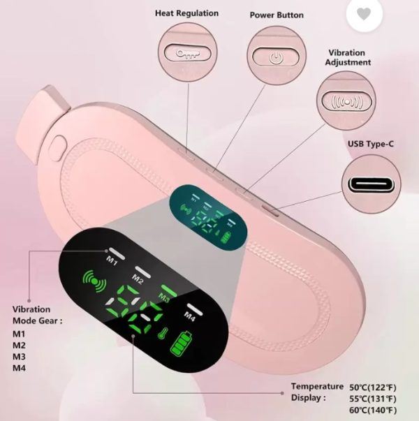 Portable Menstrual Heating Cramp Pad Belt for Women – Electric Period Pain Relief Massager