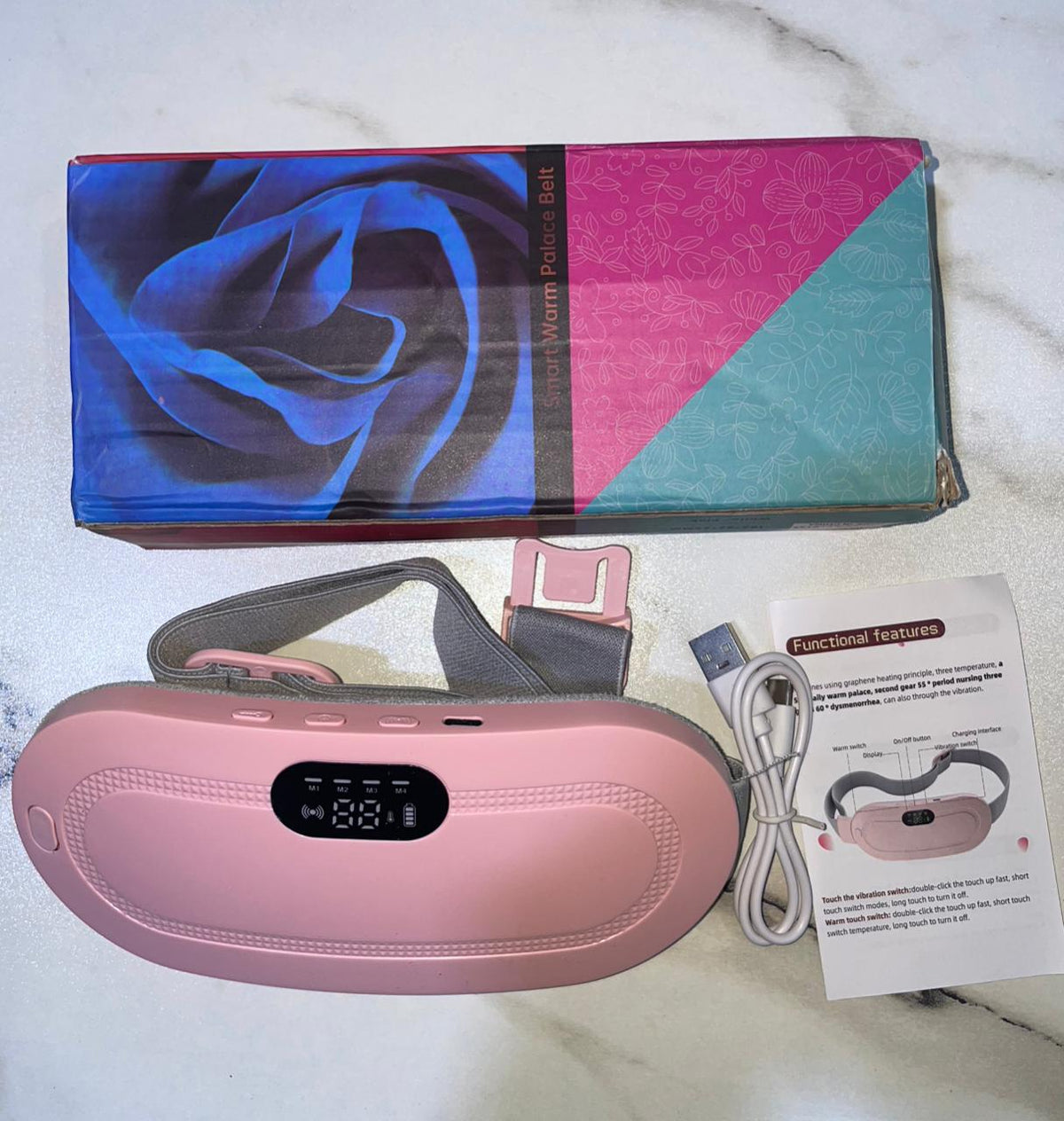 Portable Menstrual Heating Cramp Pad Belt for Women – Electric Period Pain Relief Massager