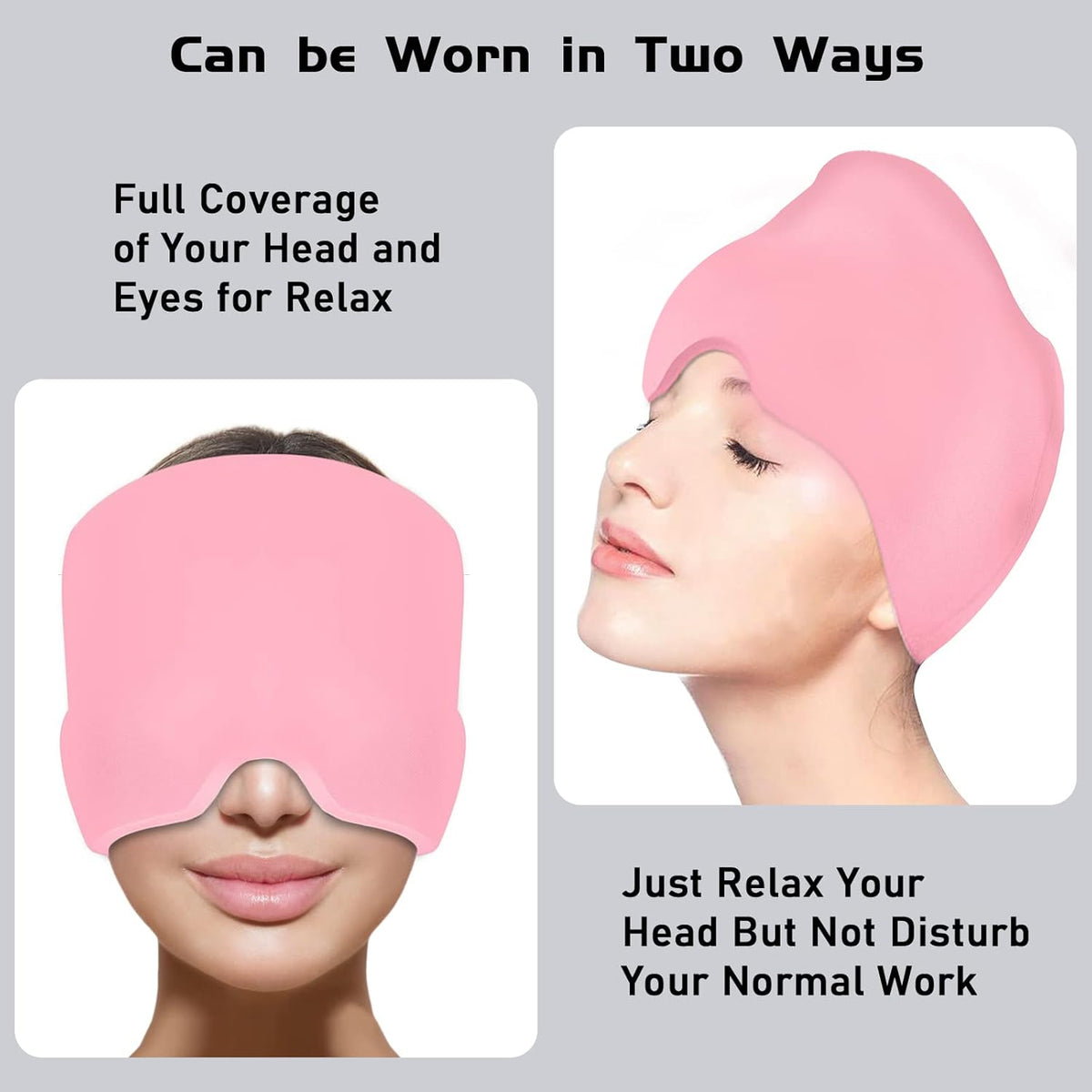 Migraine Relief Cap with Box – Reusable Hot & Cold Gel Therapy Hat for Headache Relief