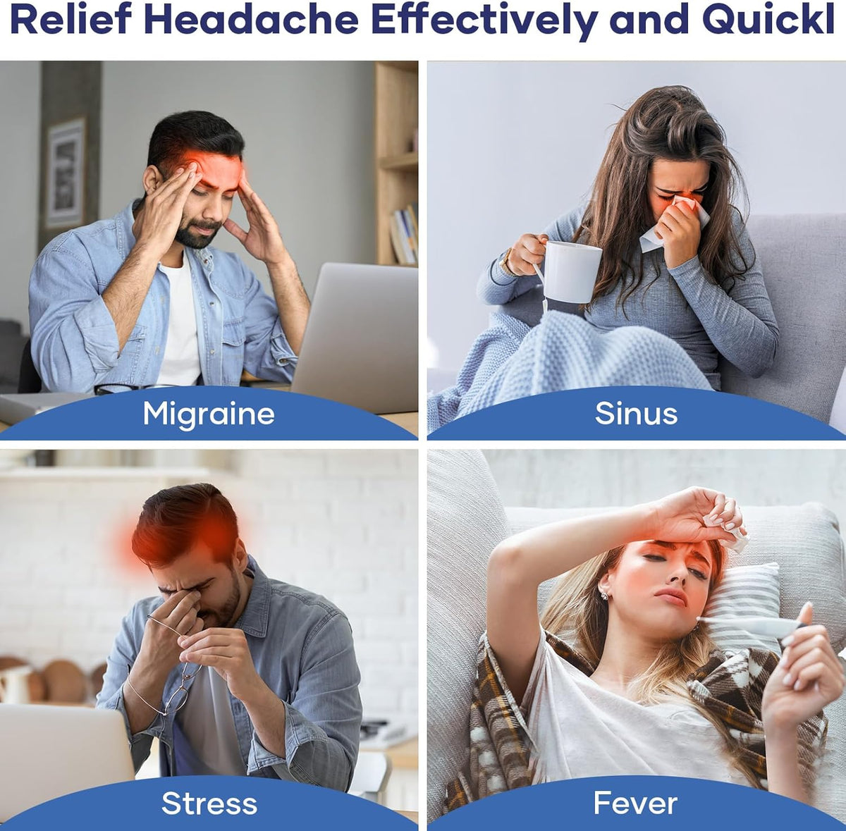 Migraine Relief Cap with Box – Reusable Hot & Cold Gel Therapy Hat for Headache Relief