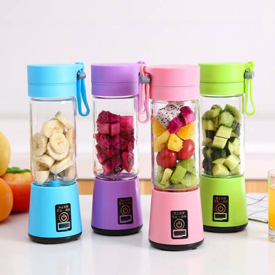 Portable Blender 380ml – Rechargeable USB Personal Smoothie Maker with 6 Blades