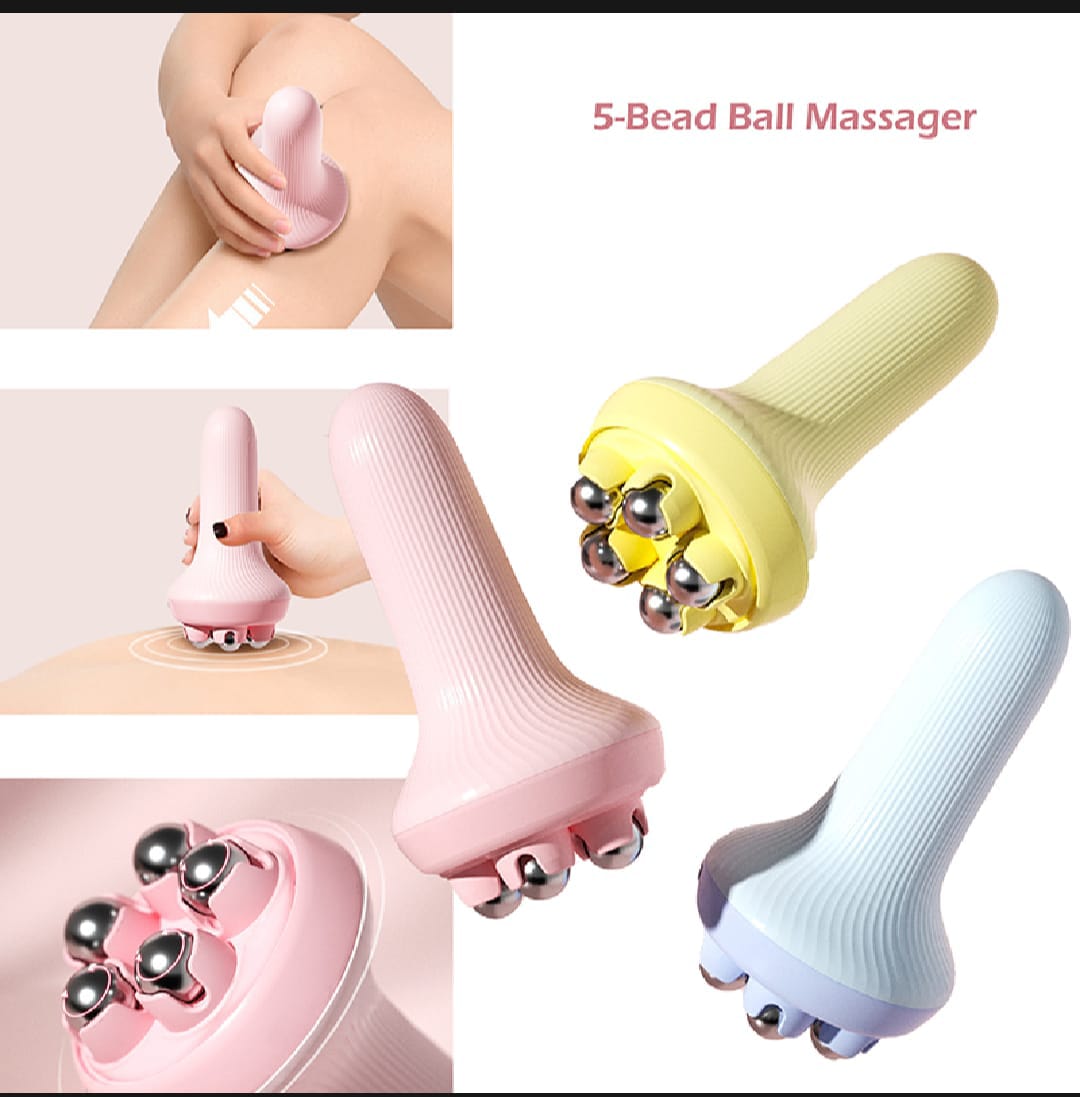 360° Roller Manual Hand Massager – Handheld Massage Ball for Neck, Back, Shoulder, Leg & Foot (Random Color)