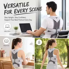 Adjustable Back Support Belt – Posture Corrector & Upper Back Brace for Men & Women