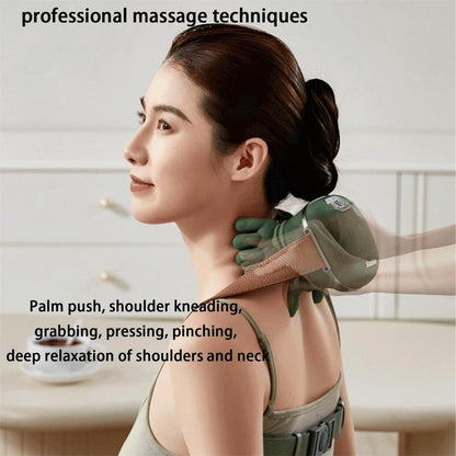 Smart Neck Massager – Heated Deep Kneading Shoulder & Back Massager with Adjustable Intensity