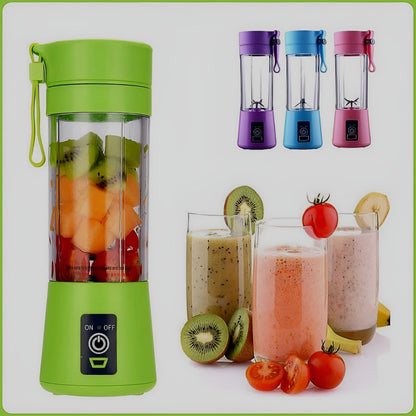 Portable Blender 380ml – Rechargeable USB Personal Smoothie Maker with 6 Blades