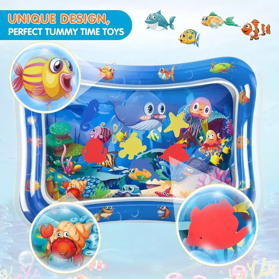 Inflatable Tummy Time Water Mat for Babies | Leakproof Baby Water Play Mat