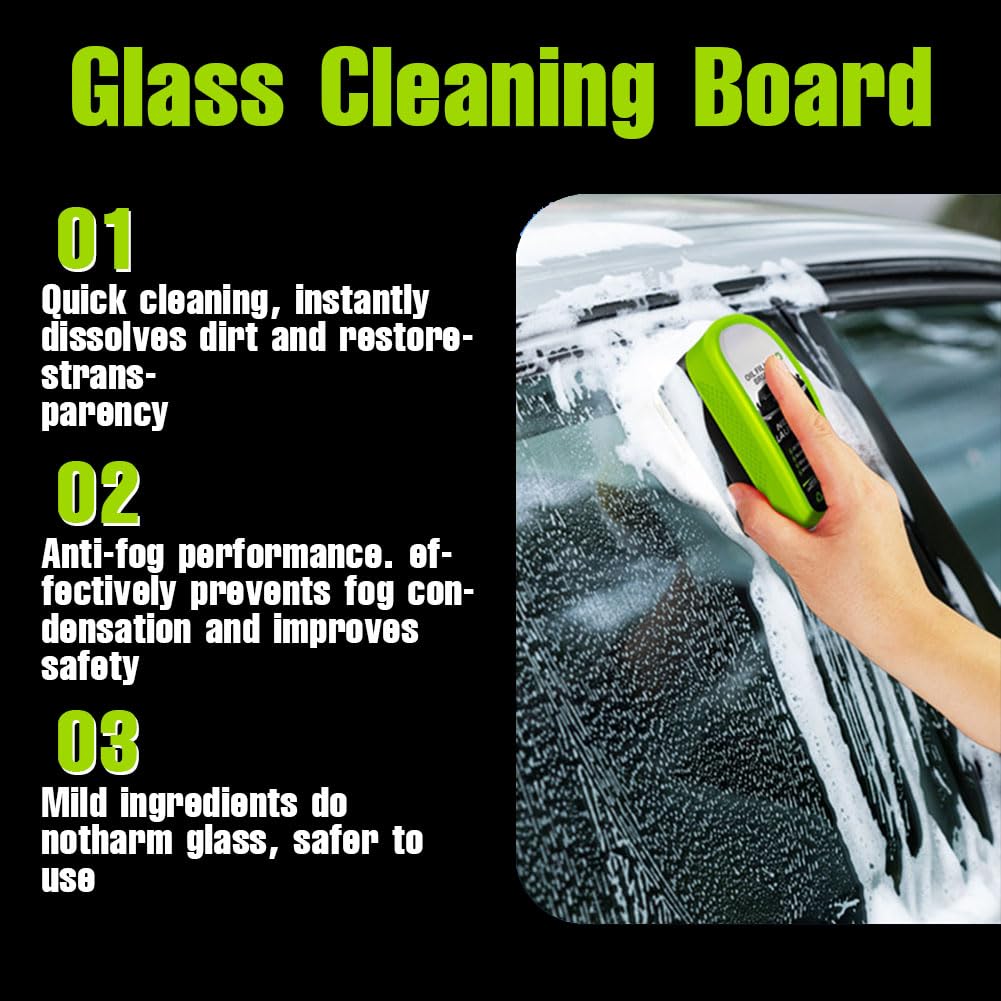 Oil Film Cleaning Brush 2.0 – Car Windshield & Glass Cleaner with Water-Repellent Coating