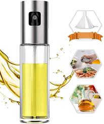 100ml Glass Oil Spray Bottle – Reusable Kitchen Oil Sprayer for Cooking, BBQ & Baking (Random Color)
