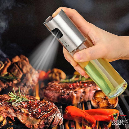 100ml Glass Oil Spray Bottle – Reusable Kitchen Oil Sprayer for Cooking, BBQ & Baking (Random Color)