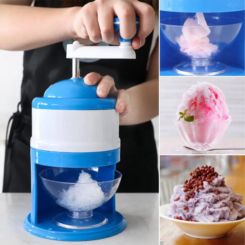 Manual Ice Crusher & Shaver Maker – Gola Ganda Ice Shaving Machine for Refreshing Summer Treats