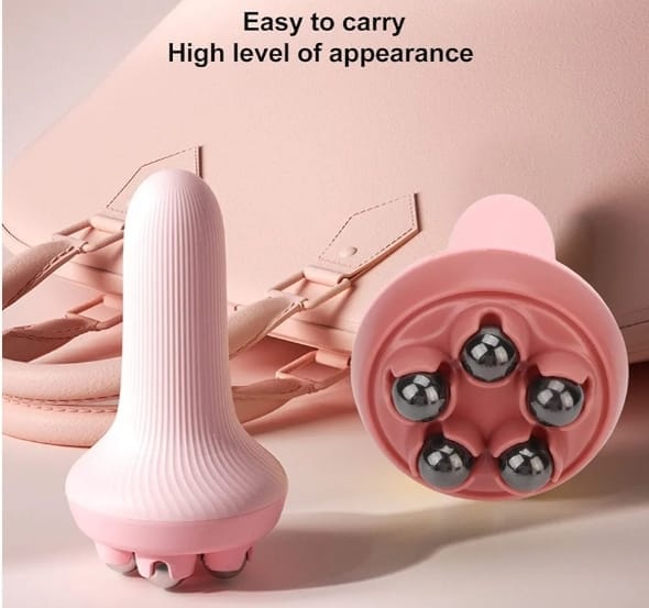 360° Roller Manual Hand Massager – Handheld Massage Ball for Neck, Back, Shoulder, Leg & Foot (Random Color)