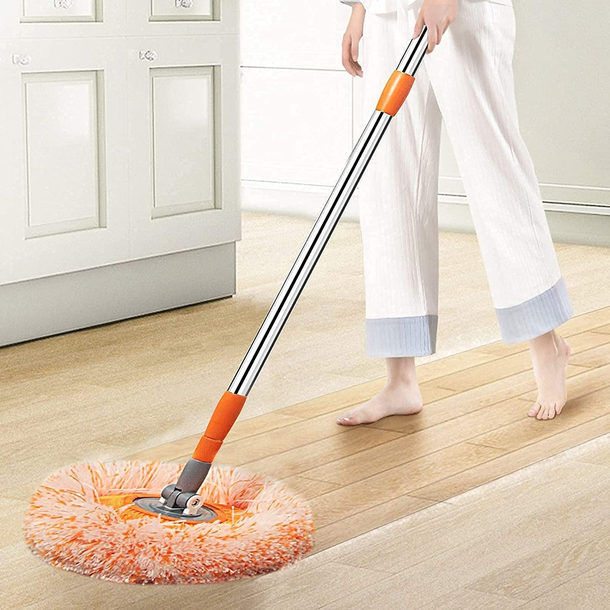 Extendable Telescopic Mop with Microfiber Cloth Head | Adjustable Floor Cleaning Mop