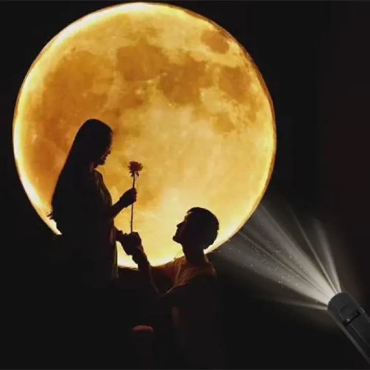 USB Moon & Earth Projector Light – 360° Flexible Gooseneck with 3 Interchangeable Film Slides