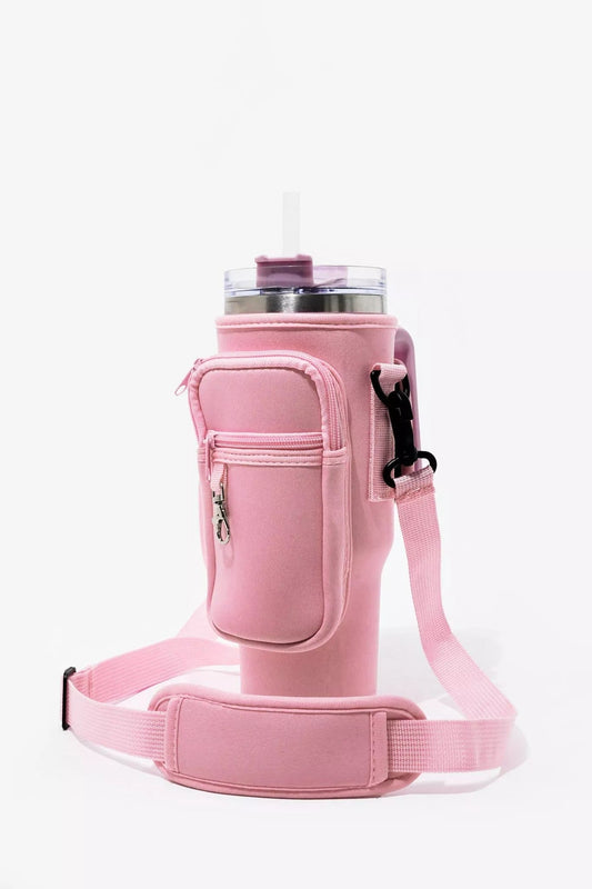 40oz Tumbler Bag with Phone Pocket – Insulated Cup Holder Carrying Bag