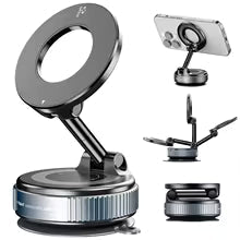 360° Rotating Magnetic Car Phone Holder – Strong Suction Dashboard Mount