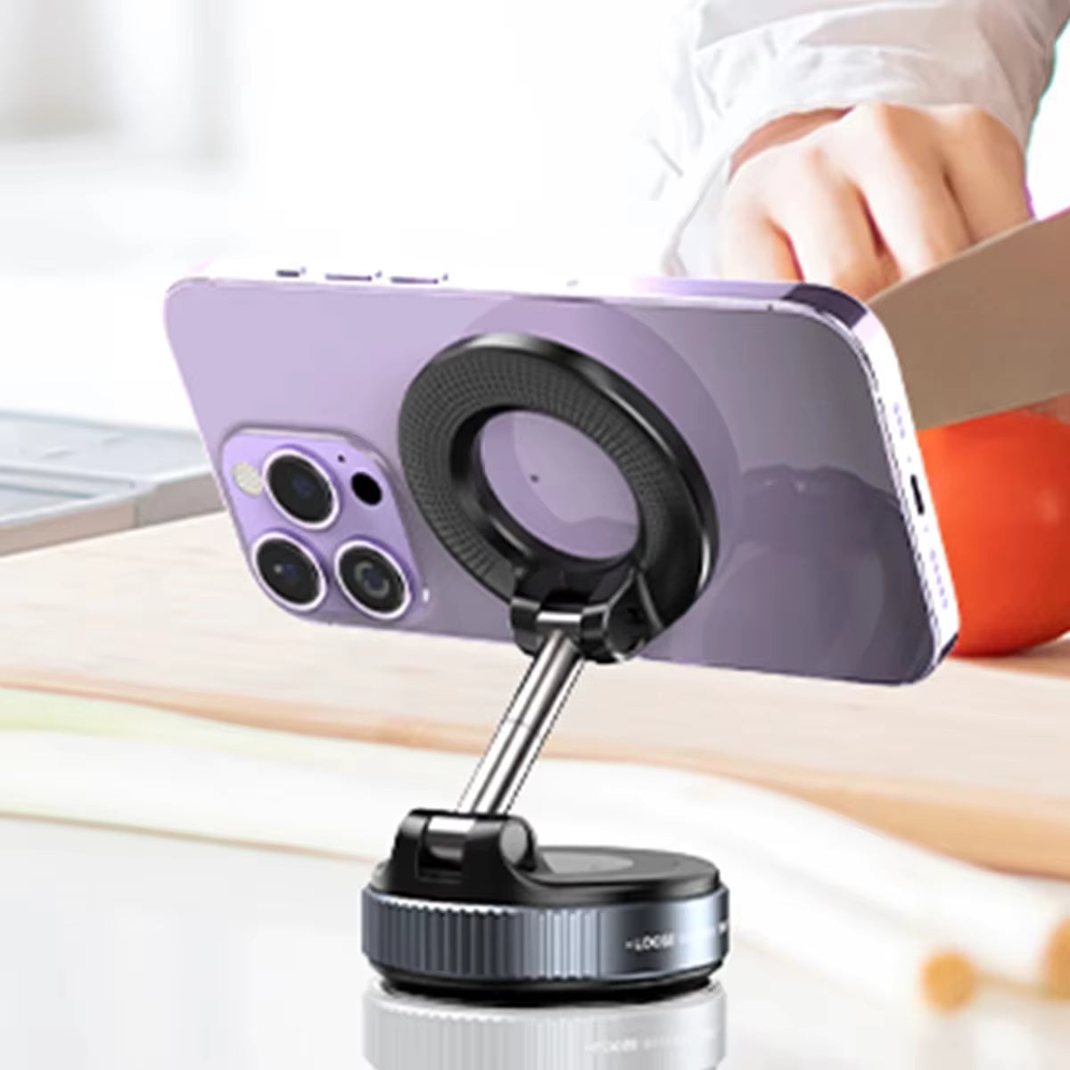 360° Rotating Magnetic Car Phone Holder – Strong Suction Dashboard Mount