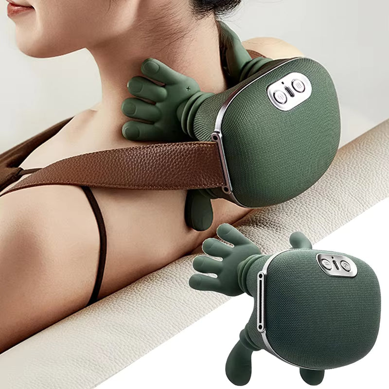 Smart Neck Massager – Heated Deep Kneading Shoulder & Back Massager with Adjustable Intensity