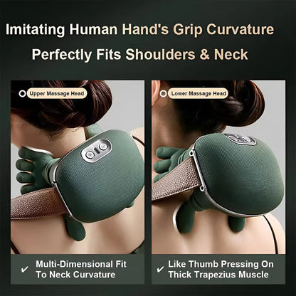 Smart Neck Massager – Heated Deep Kneading Shoulder & Back Massager with Adjustable Intensity