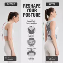 Adjustable Back Support Belt – Posture Corrector & Upper Back Brace for Men & Women